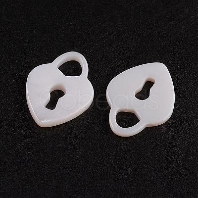 Natural White Shell Mother of Pearl Shell Charms SSHEL-G014-61A-1