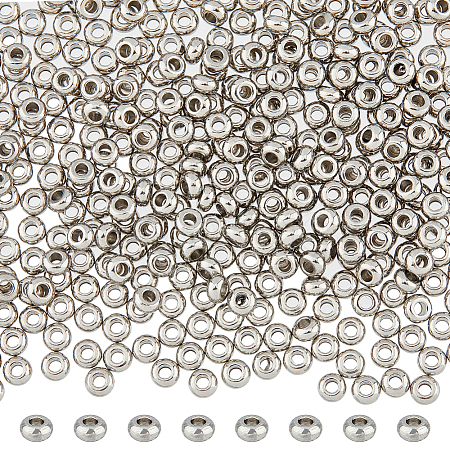 DICOSMETIC 500Pcs 202 Stainless Steel Spacer Beads STAS-DC0015-09-1