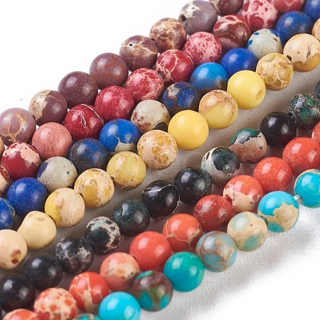 Natural Imperial Jasper Beads Strands G-I248-03-1