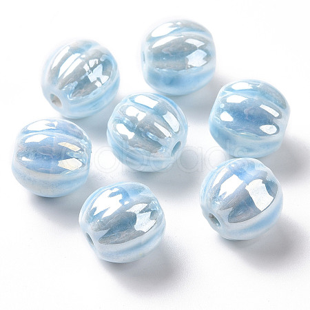 Handmade Pearlized Porcelain Beads X1-PORC-G010-01B-1