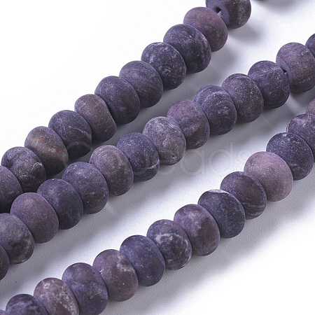 Natural Map Stone Beads Strands G-F668-11-B01-1
