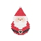 Handmade MIYUKI Japanese Seed Loom Pattern Seed Beads, Santa Claus Pendants for Christmas, Red, 42x27x1.7mm, Hole: 1.2mm