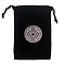 Velvet Tarot Cards Storage Drawstring Bags, Tarot Desk Storage Holder, Constellation Pattern, Black, 175x120mm