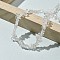 Natural Quartz Crystal Chip Beaded Necklaces for Men Women, with Alloy Lobster Claw Clasps and Iron Chain Extender, Silver, 15.87~16.14 inch(40.3~41cm)