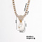 Elegant Pearl Pendant with Shiny Diamond Chain Necklace Jewelry for Women, 15.75 inch(40cm)