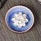 Flower Ceramics Incense Burners Holder, Aromatherapy Furnace Home Decor, Royal Blue, 105x30mm