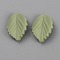 Food Grade Eco-Friendly Silicone Beads, Chewing Beads For Teethers, DIY Nursing Necklaces Making, Leaf, Dark Sea Green, 24.5x20x7mm, Hole: 2mm