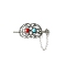 Alloy Hair Sticks, Hair Accessories for Woman Girls, with Synthetic Turquoise, Antique Silver, 90mm