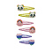 5Pcs 5 Style Cute Children's Hair Clips, Plastic Snap Hair Clips for Girl, Panda, 40x18~23mm, 1Pc/style