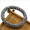 Crystal Glass Beaded Stretch Bracelets, Womens Fashion Handmade Jewelry, Gray, Inner Diameter: 2-3/8 inch(6cm)