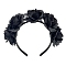 Halloween Theme Cloth Hair Bands, Rose, Black, 150x120mm