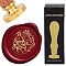 Brass Wax Seal Stamps with Rosewood Handle, for DIY Scrapbooking, Deer, 25mm