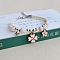 Cute Cartoon Flower Alloy Enamel Three Layer Multi-strand Charm Bracelets for Women