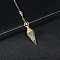 Resin Cone Dowsing Pendulums, Natural Labradorite Chip inside and Metal Findings Charm, 380mm