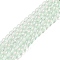 Glass Bead Strands, with Glitter Powder, Round, Aquamarine, 6x5.5mm, Hole: 1mm, about 142pcs/strand, 29.92''(76cm)