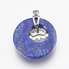 Natural Dyed Lapis Lazuli Pendants KK-F751-J09-3