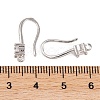 Rack Plating Brass Cubic Zirconia Earring Hooks KK-S374-05P-07-3