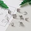 Craftdady 304 Stainless Steel Stud Earring Settings STAS-CD0001-01P-5