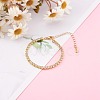 Brass Rhinestone Strass Chain Bracelets BJEW-JB06002-5