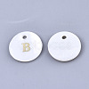 Natural White Shell Mother of Pearl Shell Charms SSHEL-N036-053B-1