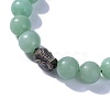Natural Green Aventurine Round Beads Stretch Bracelets BJEW-JB04179-02-3