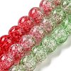 Spray Painted Crackle Glass Beads Strands DGLA-C002-6mm-06-3