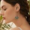 ANATTASOUL 4 Pairs 4 Colors Hollow Teardrop Alloy Dangle Earrings with Brass Pins for Women EJEW-AN0004-57-5