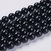 Natural Black Onyx Beads Strands G-G591-6mm-06-1