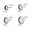 Craftdady 304 Stainless Steel Stud Earring Settings STAS-CD0001-01P-9