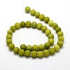 Frosted Natural Malaysia Jade Round Beads Strands G-E310-10mm-M-3