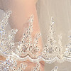 Double Layer Flower Pattern Mesh Bridal Veil with Combs PW-WG22953-01-2