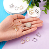 12Pcs 6 Style Brass Micro Pave Cubic Zirconia Hoop Earring Findings ZIRC-PJ0001-06-5