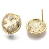 Brass Stud Earring Findings KK-R130-041-NF-3