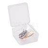 4 Pairs 4 Colors Brass Micro Pave Clear Cubic Zirconia Earring Hooks ZIRC-ZZ0001-01-5