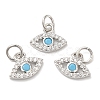 Eco-Friendly Brass Micro Pave Cubic Zirconia Charms ZIRC-F083-18P-01-RS-1
