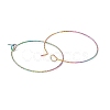 Rainbow Color Ion Plating(IP) 316 Surgical Stainless Steel Hoop Earrings Findings STAS-D183-02M-03-2