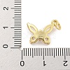 Rack Plating Brass Micro Pave CLear Cubic Zirconia Charms KK-Q814-04G-3