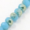 Electroplate Imitation Jade Glass Beads Strands EGLA-D020-M-2