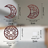 Hollow Wood Wall Hanging Ornaments AJEW-WH0323-36B-01-2