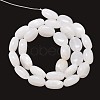 Natural White Jade Oval Bead Strands G-L290-04-2