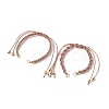 2Pcs 2 Style Polyester Cord Braided Bracelets AJEW-JB01144-03-1