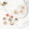 Clock Printed Glass Cabochons X-GGLA-A002-12mm-YY-2