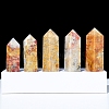 Natural Crazy Agate Pointed Prism Bar Home Display Decoration G-PW0007-106-3