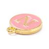 Golden Plated Alloy Enamel Charms ENAM-Q437-14N-2