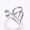 Tarnish Resistant Hollow 304 Stainless Steel Cuff Finger Rings RJEW-H126-46P-19mm-2