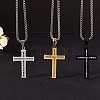 Titanium Steel Cross with Philippians 4:13 Pendant Necklace JN1050C-5