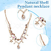 ANATTASOUL 2Pcs 2 Styles Natural Shell Pendants Bib Necklaces Set with Polyester Cords NJEW-AN0001-66-3
