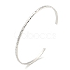 Non-Tarnish Textured 304 Stainless Steel Wrap Cuff Bangle for Women BJEW-P331-19P-1