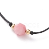 Faceted Natural Dyed Rhodochrosite Pendant Necklaces NJEW-JN03230-02-2