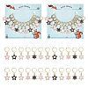 Alloy Enamel Star Pendant Locking Stitch Markers HJEW-AB00115-1